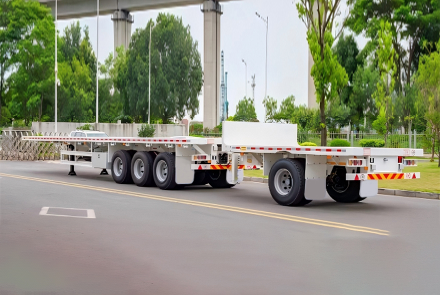 40ft flat-bed semi-trailer with tri-axle