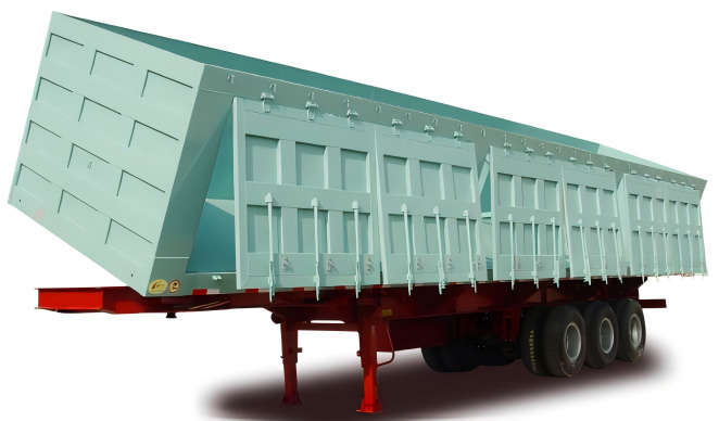 12.7m 3-axle side tipper dump trailer